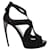 Alexander McQueen Strappy Platform Sandals in Black Suede  ref.526415