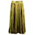 Gucci Plisse Lamé Midi Skirt In Gold Silk Golden  ref.527066