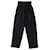 Max Mara Belted Trousers in Black Virgin Wool  ref.527176