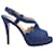 Christian Louboutin City Girl 120 Sandals in Blue Denim  ref.527247