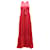 Vestido largo fruncido con cuello anudado en seda rosa fucsia de Zimmermann  ref.527264