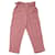IRO hoch taillierte Hose aus rosa Baumwolle Pink  ref.527279