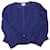 Armani Collezioni Krepp-Schößchen-Jacke mit Reißverschluss vorne aus blauer Wolle  ref.527289