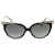 Bulgari Black Sunglasses with Flowers Crystal Embellishments on Sides Plastic  ref.527327