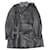Manteau à Poitrine Doublée et Ceinture Valentino en Cuir d'Agneau Noir  ref.527437
