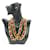 Chanel Medallón de cinturón o collar entrelazado de cuero rojo x cadena de oro Oro blanco  ref.527468