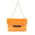 Chanel Borsa a catena con tastiera trapuntata con tavoletta di cioccolato arancione Pelle  ref.527470