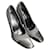 Prada shoes Black Grey Wool Satin  ref.527713