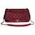 Timeless Linda bolsa Chanel Classic Flap em couro acolchoado amaranto, guarnição de metal rutênio Vermelho  ref.528172