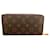 Louis Vuitton Zippy Brown Pink Leather Synthetic  ref.528196
