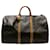 Louis Vuitton Brown Monogram Keepall 50 Leather Cloth  ref.528286