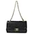 Bolsa pequena com aba forrada de couro Chanel Black Classic Couro Preto  ref.528291
