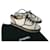 CHANEL Derbies and beige and black canvas and leather T41 IT Deerskin Cloth  ref.528821