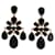 Kronleuchter-Ohrringe von Oscar de la Renta Schwarz Vergoldet  ref.528996