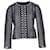 Tory Burch Eliza Tweed Stripe Jacket in Blue Wool  ref.529152