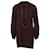 Vestido de seda borgoña con manga blusón de Diane Von Furstenberg Burdeos  ref.529183