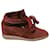 Isabel Marant Bobby High Top Sneakers in Red Suede   ref.529184