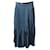 Jupe mi-longue plissée Vince en soie bleu marine Polyester  ref.529215