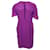 Stella Mc Cartney Stella McCartney Robe à encolure trou de serrure en soie violette  ref.529270