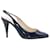Zapatos de salón Prada Slingback en charol azul marino Cuero  ref.529282