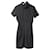 Mini vestido com gola Ganni em nylon preto Poliamida  ref.529301