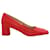 Zapatos de salón Aeyde Meghan con punta cuadrada en piel de becerro roja Cuero  ref.529317