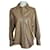 Ganni leather shirt Light brown Lambskin  ref.529664