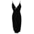 Autre Marque David Koma Verziertes Kleid mit tiefem Ausschnitt in schwarzem Acetat Zellulosefaser  ref.529971