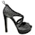 Miu Miu Glitter Embellished Platform Sandals in Silver Leather Silvery  ref.529983