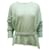 Helmut Lang Belted Strap Ribbed Sweater in Green Alpaca Wool  ref.529987