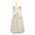 Vestido de verão Ralph Lauren com gravata na cintura em linho branco Cru  ref.530020
