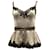 Dolce & Gabbana Lace Trimmed Camisole Top in Silver Silk Silvery Metallic  ref.530027
