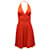 Ralph Lauren Collection Robe dos nu en viscose orange Fibre de cellulose  ref.530048
