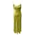 Autre Marque Galvan London Vestido Slip com decote em V em Triacetato Verde Sintético  ref.530056