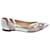 Gianvito Rossi Meparta Pointed Toe Flats in Silver Patent Silvery Metallic Leather Patent leather  ref.530068