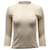 Vince Ribbed Knitted Sweater in Cream Cotton White  ref.530125