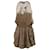 Isabel Marant Tie Front Mini Dress in Taupe Cotton Green Khaki Rayon Cellulose fibre  ref.530145