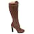 Michael Kors Roslyn Lace Up Boots in Brown Leather  ref.530172