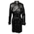 Trench coat com abotoamento forrado Burberry em couro de cordeiro preto  ref.530179