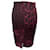Falda lápiz con estampado de leopardo en seda roja de Dolce & Gabbana  ref.530204