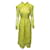 Autre Marque Alex Perry Lace Dress with Shoulder Pads in Yellow Polyester  ref.530234