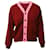 Comme Des Garcons Cardigan in maglia Comme des Garçons Girl x Lochaven of Scotland in acrilico rosso e rosa Multicolore  ref.530241