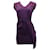 Alice + Olivia Kleid mit asymmetrischem Saum und Gürtel aus violetter Seide Lila  ref.530257
