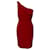 Paul & Joe One Shoulder Bow Dress in Red Wool Cotton  ref.530264