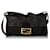 Fendi Black Maxi Baguette Leather Crossbody Bag Pony-style calfskin  ref.530381