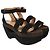 Alaïa Sandali Alaia Platform in Scamosciato Multicolor Stampa python - vista 3