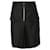 Sandro Paris Zipper Detailed Skirt in Black Cotton  ref.530545