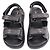 Timeless Sandali Chanel Trapuntati Dad con charm C foderato in pelle nera Nero - vista 2