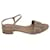 Burberry Lace Open-toe Strap Flats in Beige Leather  ref.530633