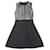Theory Leather Bodice Dress in Black Wool  ref.530646